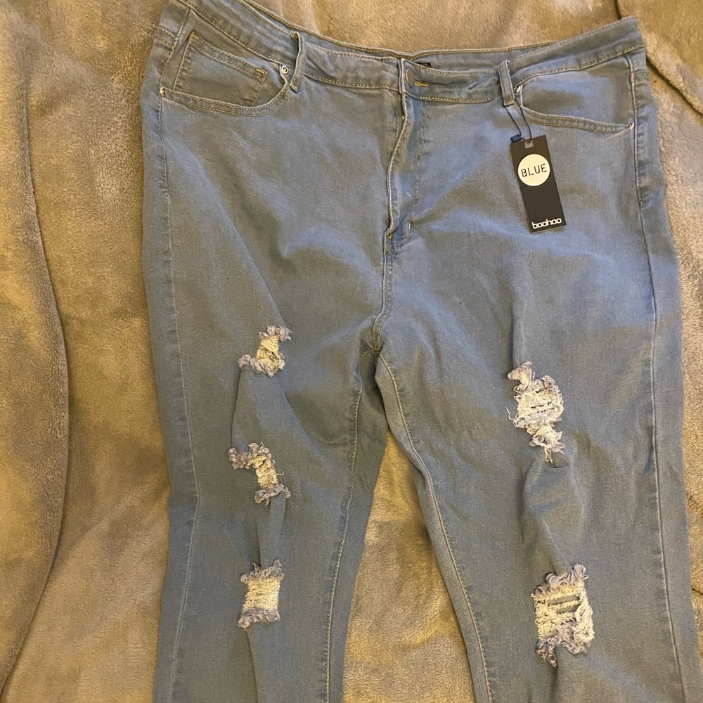 BooHoo Distressed Skinny Jeans